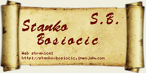 Stanko Bosiočić vizit kartica